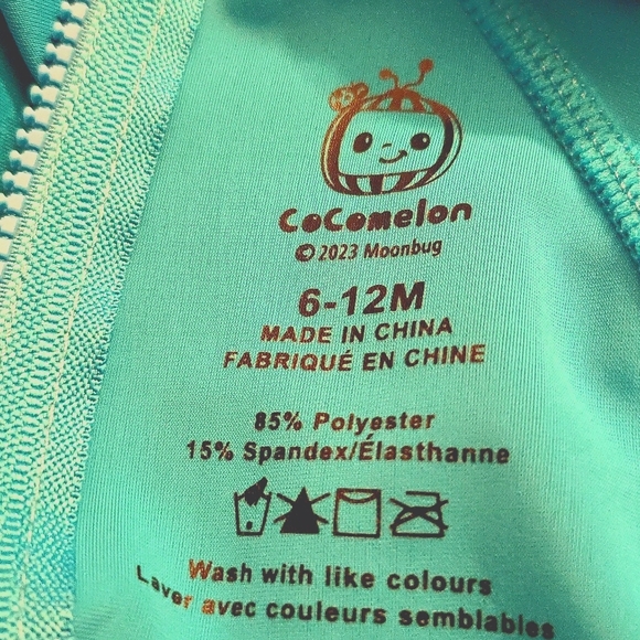 CoComelon blue rashguard one piece swimsuit - Picture 3 of 4